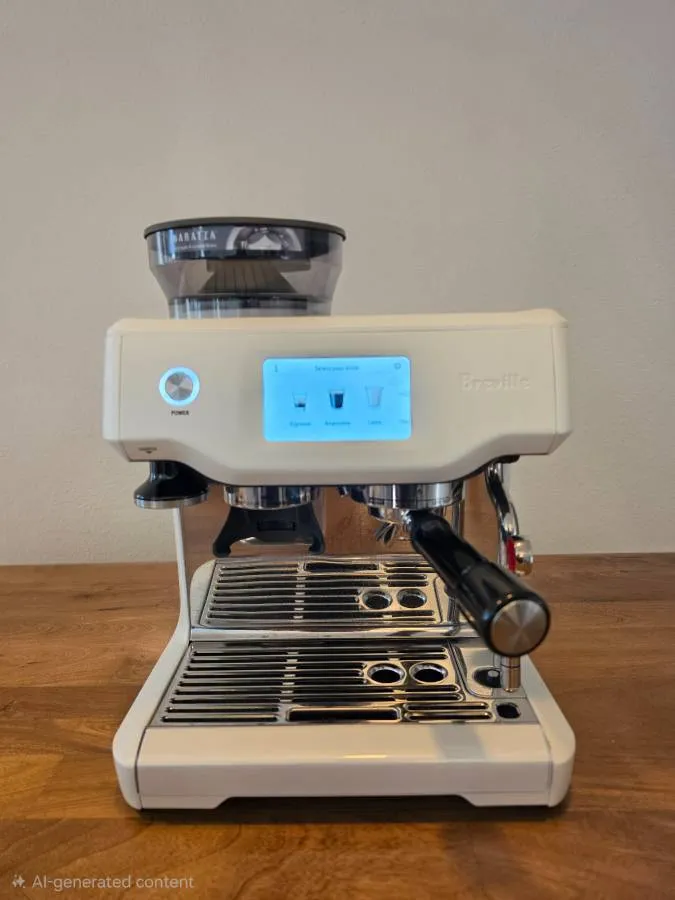 Breville Bambino Plus Compact Espresso Machine - Stainless Steel & White Home Barista
