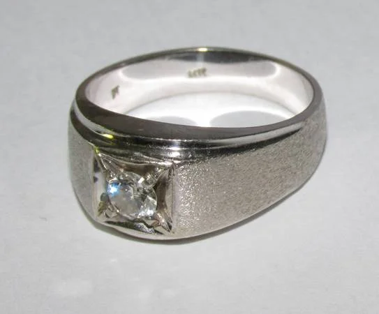 Tiffany & Co. 18k White Gold 0.5 Carat Square Cut Diamond Engagement Ring, Size 8