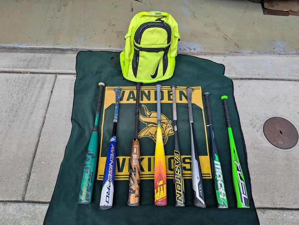 Louisville Slugger Baseball Bats and Nike Backpack Collection