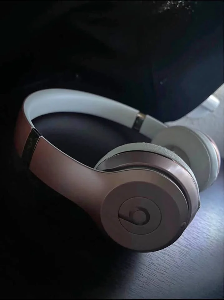 Beats Wireless Headphones with Sleek Design and Rose Gold Accents