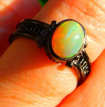 Celtic-Inspired Opal Ring