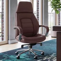 High-End Office Chair with Adjustable Armrests and Pneumatic Cylinder