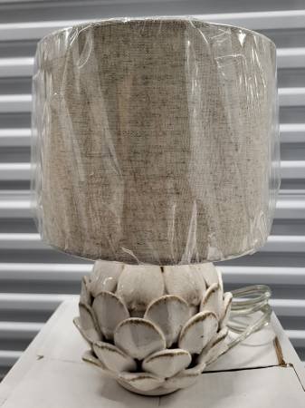 Beige Fabric Shade Table Lamp