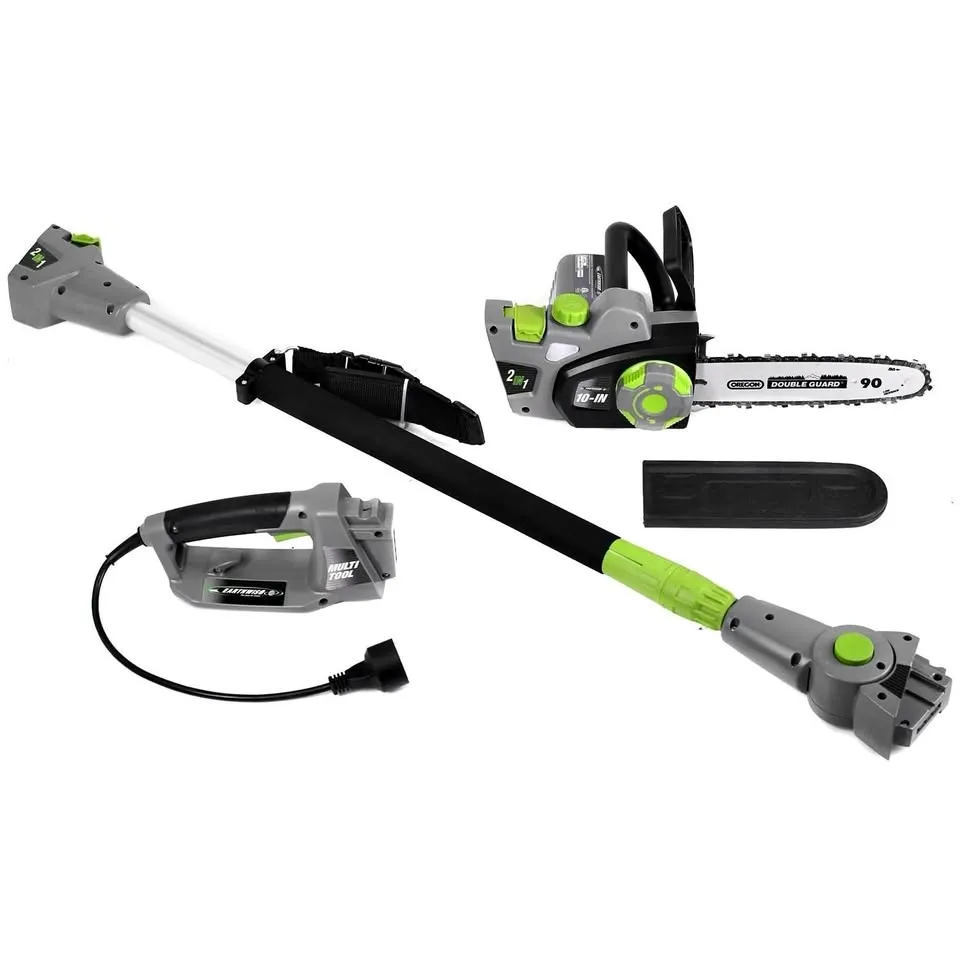 Earthwise CVPS43010 7-Amp 10-Inch Corded Electric 2-in-1 Pole Saw & Chainsaw Combo