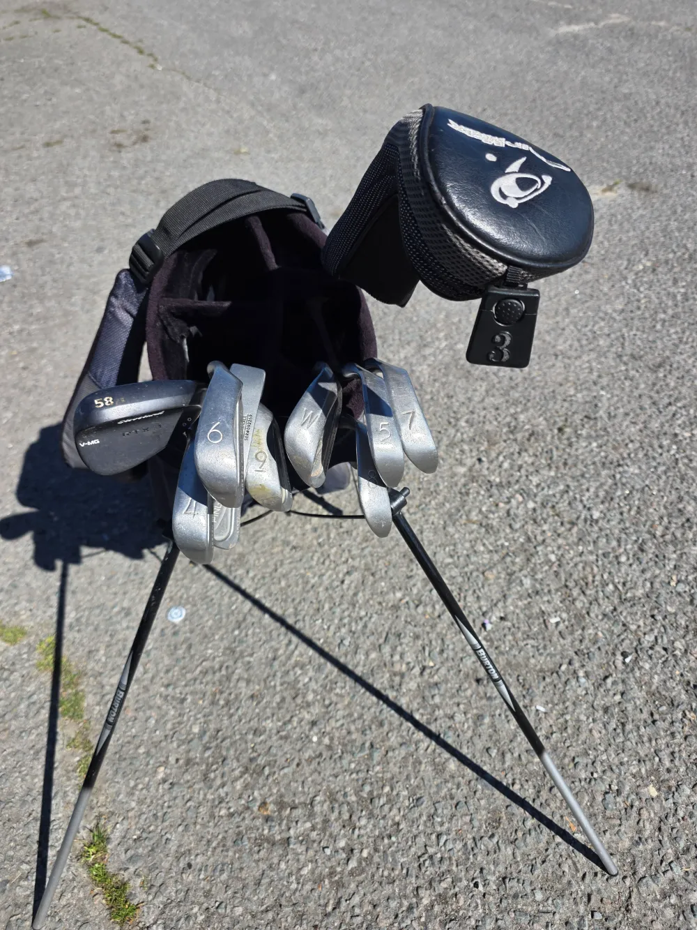 Used Cleveland RTX 3 Wedge & Ping Iron Set with Tour Edge Headcover & Burton Stand Bag