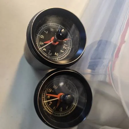 Pair of Vintage-Style Miniature Analog Clocks