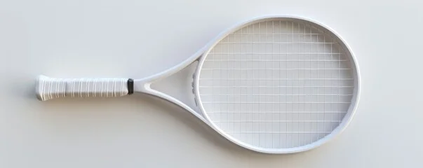 Generic White Tennis Racket