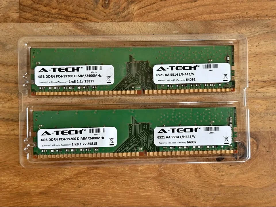 A-TECH 4GB DDR4 2400MHz DIMM (Non‑ECC, Unbuffered)