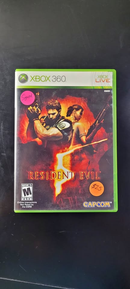 Rare Signed Resident Evil 5 Xbox 360 Game