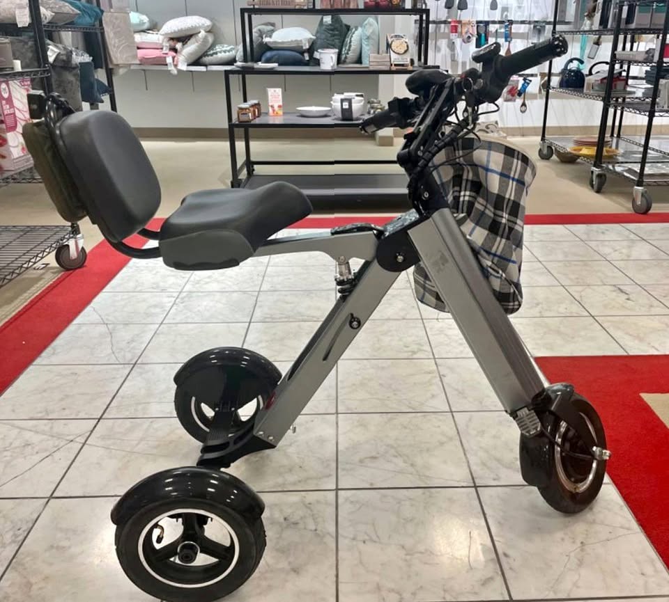 Electric Scooter Mini Tricycle for Adult, Folding Electric Mobility Scooter