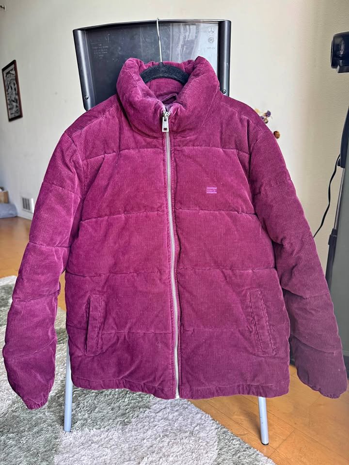 Burgundy Puffer Jacket