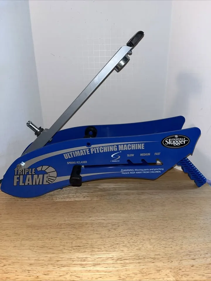 Louisville Slugger Ultimate Pitching Machine (Triple Flame) - Manual Spring, 3-Speed Adjustable